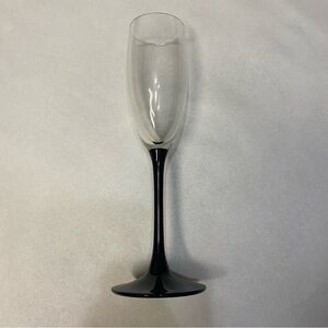 Luminarc France Domino Black Stem Champagne Flute Glassware Dining Party